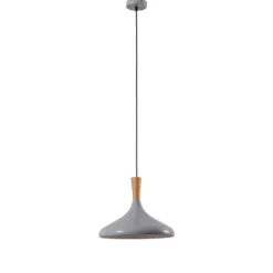 Hängeleuchte Chris, grau/weiß, Ø 35 cm, Metall