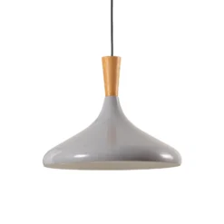 Hängeleuchte Chris, grau/weiß, Ø 35 cm, Metall