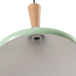 Hängeleuchte Chris, mintgrün/weiß, Ø 35 cm, Metall