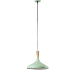 Hängeleuchte Chris, mintgrün/weiß, Ø 35 cm, Metall