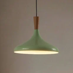 Hängeleuchte Chris, mintgrün/weiß, Ø 35 cm, Metall