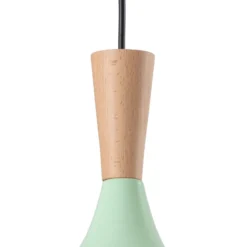 Hängeleuchte Chris, mintgrün/weiß, Ø 35 cm, Metall