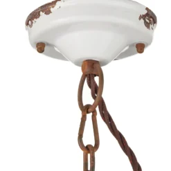 Hängeleuchte C1620, Keramik und Metall, weiß