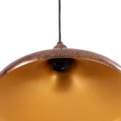 Hängeleuchte Claus, kupfer/gold, Ø 35 cm, Metall