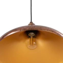 Hängeleuchte Claus, kupfer/gold, Ø 35 cm, Metall