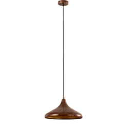 Hängeleuchte Claus, kupfer/gold, Ø 35 cm, Metall