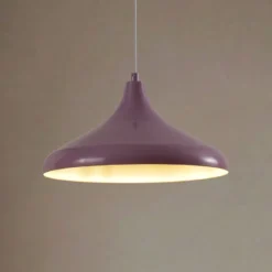 Hängeleuchte Claus, lila/weiß, Ø 35 cm, Metall
