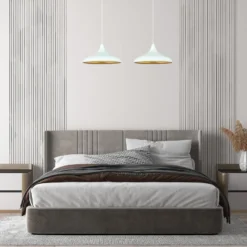 Hängeleuchte Claus, weiß, Länge 85 cm, 2-flammig, Metall