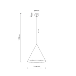Hängeleuchte Cono, einflammig, Ø 32 cm, gelb