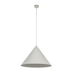 Hängeleuchte Cono, 1-flammig, Ø 50 cm, beige, E27