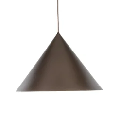 Hängeleuchte Cono, 1-flammig, Ø 50 cm, braun, E27