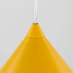 Hängeleuchte Cono, 1-flammig, Ø 50 cm, gelb, E27
