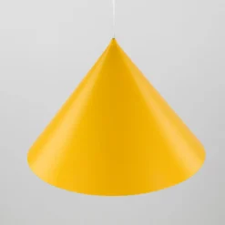 Hängeleuchte Cono, 1-flammig, Ø 50 cm, gelb, E27