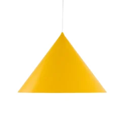 Hängeleuchte Cono, 1-flammig, Ø 50 cm, gelb, E27