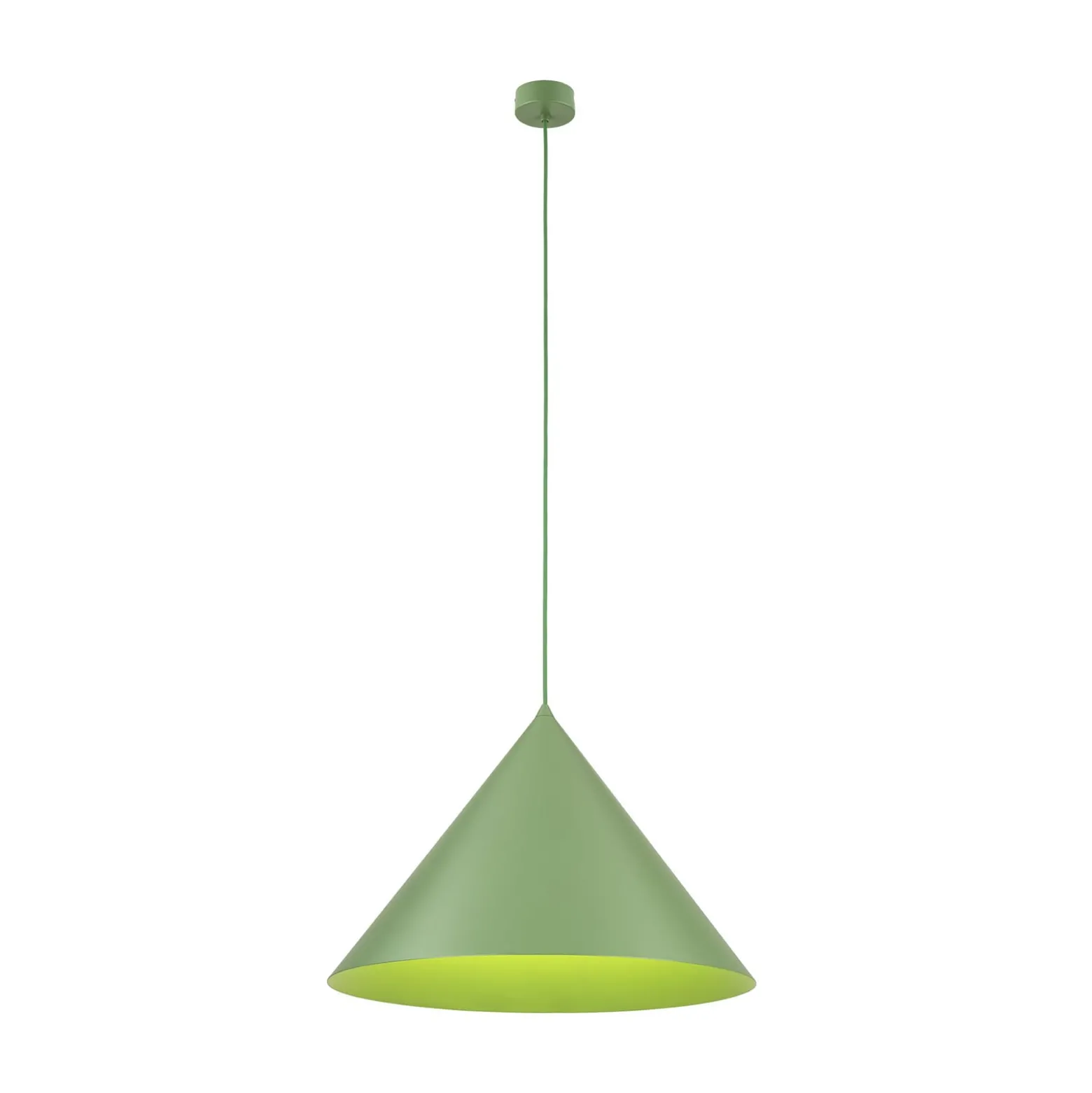 Hängeleuchte Cono, 1-flammig, Ø 50 cm, grün, E27