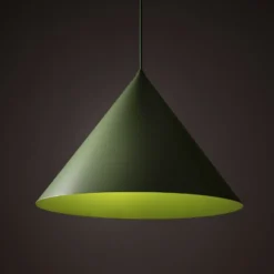 Hängeleuchte Cono, 1-flammig, Ø 50 cm, grün, E27