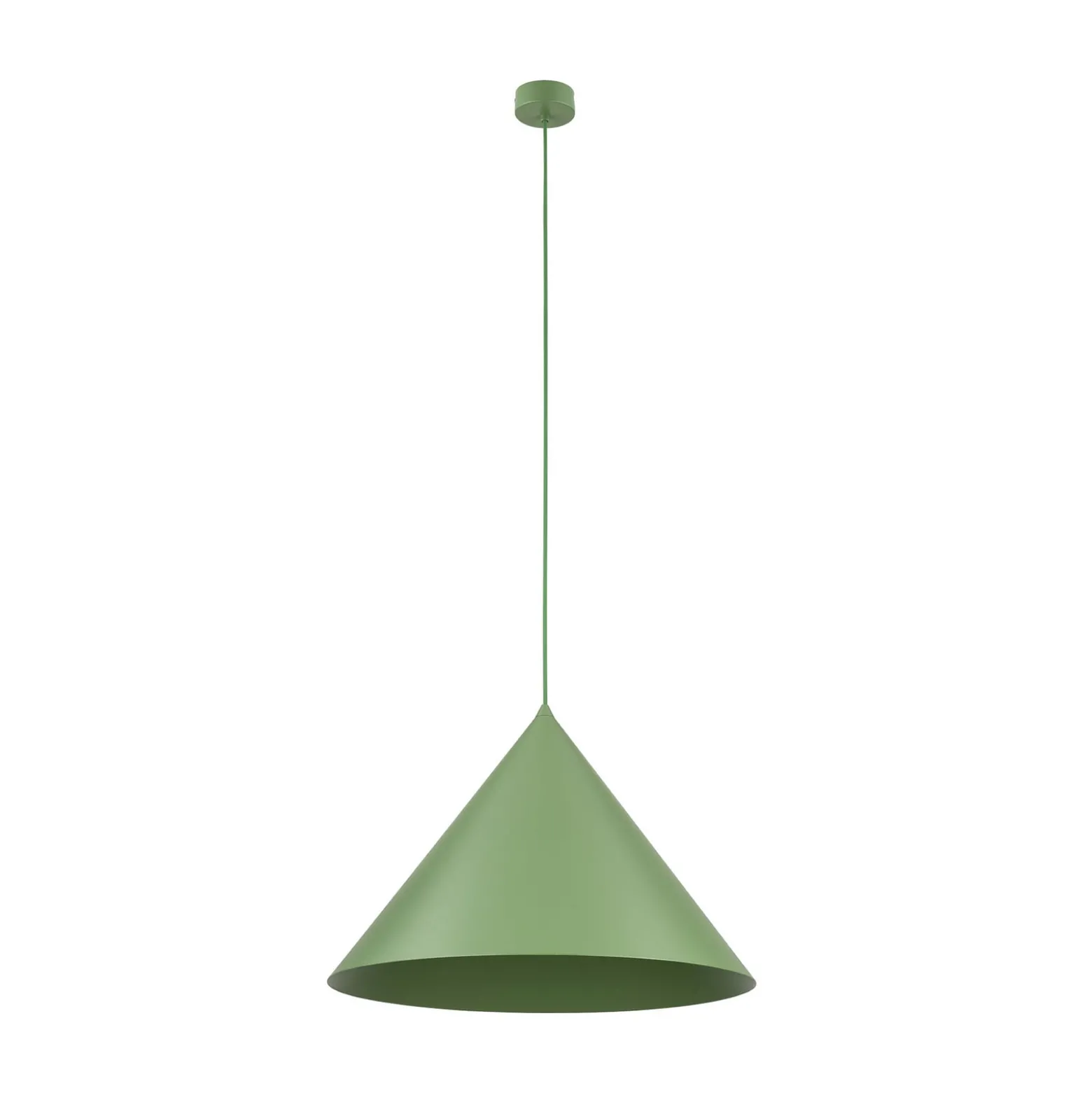 Hängeleuchte Cono, 1-flammig, Ø 50 cm, grün, E27