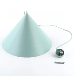 Hängeleuchte Cono, 1-flammig, Ø 50 cm, mint, E27