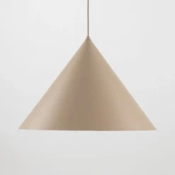 Hängeleuchte Cono, 1-flammig, Ø 50 cm, sand, E27