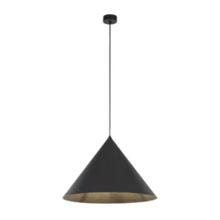 Hängeleuchte Cono, 1-flammig, Ø 50 cm, schwarz, E27