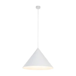 Hängeleuchte Cono, 1-flammig, Ø 50 cm, weiß, E27