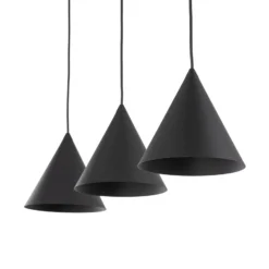 Hängeleuchte Cono, 3-flammig, schwarz, E27