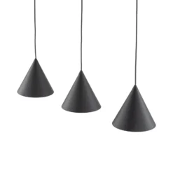 Hängeleuchte Cono, 3-flammig, schwarz, E27