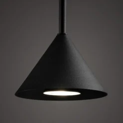 Hängeleuchte Cono Mini, 1-flammig, Ø 12 cm, schwarz GU10
