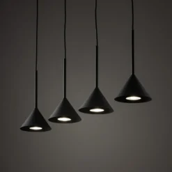 Hängeleuchte Cono Mini, 4-flammig, schwarz GU10
