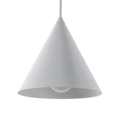 Hängeleuchte Cono, weiß, Ø 19 cm, Stahl, einflammig