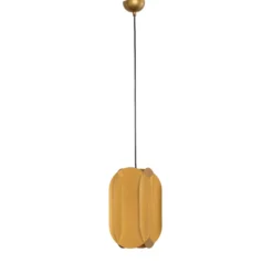 Hängeleuchte Corner, goldfarben, Höhe 35 cm, Metall, E27
