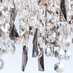 Hängeleuchte Crystalriver mit Kristallbehang chrom