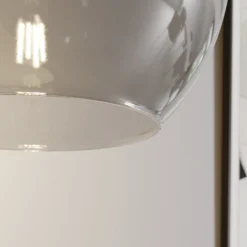 Hängeleuchte Cubus, rauchgrau, Glas, Ø 30 cm, E27