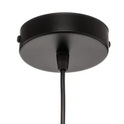 Hängeleuchte Devon, schwarz/beige/ecru/gold Ø45cm