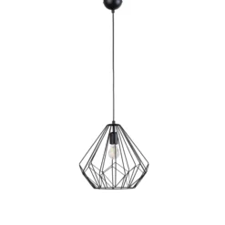 Hängeleuchte Diamond, schwarz, Metall, Ø 37 cm, E27