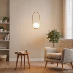 Hängeleuchte Dione, opal/creme, 1-flammig