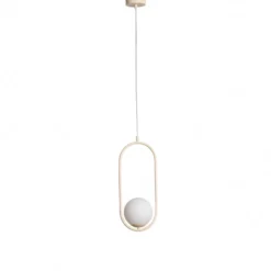 Hängeleuchte Dione, opal/creme, 1-flammig