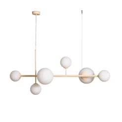 Hängeleuchte Dione, opal/creme, 6-flammig