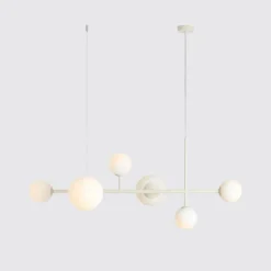 Hängeleuchte Dione, opal/creme, 6-flammig