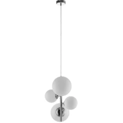 Hängeleuchte Dione, vierflammig, chrom