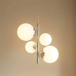 Hängeleuchte Dione, vierflammig, chrom