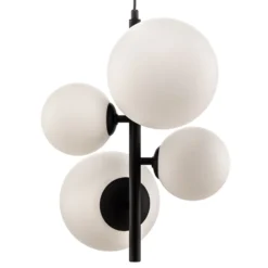 Hängeleuchte Dione, vierflammig, schwarz
