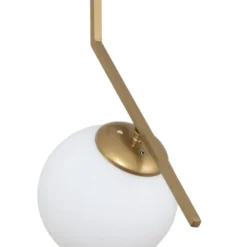 Hängeleuchte Dolunay, 25 cm lang, goldfarben, Glas, E27