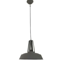 Hängeleuchte Eden, grau, Metall, E27-Fassung