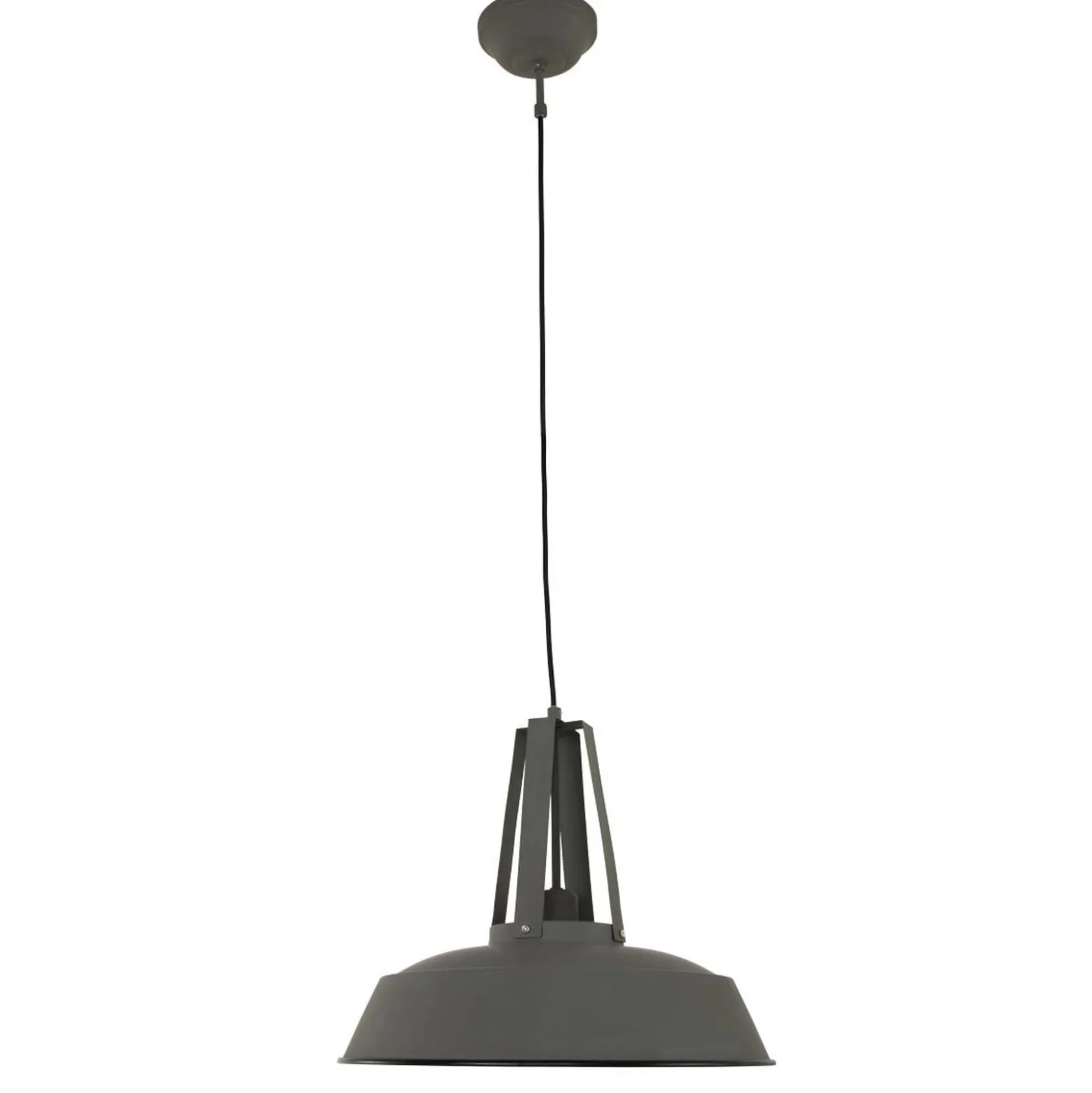 Hängeleuchte Eden, grau, Metall, E27-Fassung