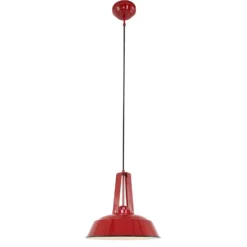 Hängeleuchte Eden, rot, Metall, E27-Fassung