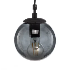 Hängeleuchte Efe 2155, Schirm aus Rauchglas, Ø15cm