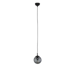Hängeleuchte Efe 2155, Schirm aus Rauchglas, Ø15cm
