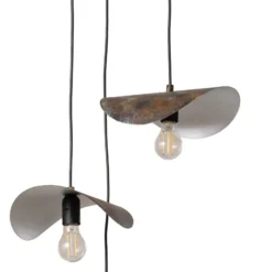 Hängeleuchte Eger, 3-flammig, schwarz, Metall, Ø 50 cm