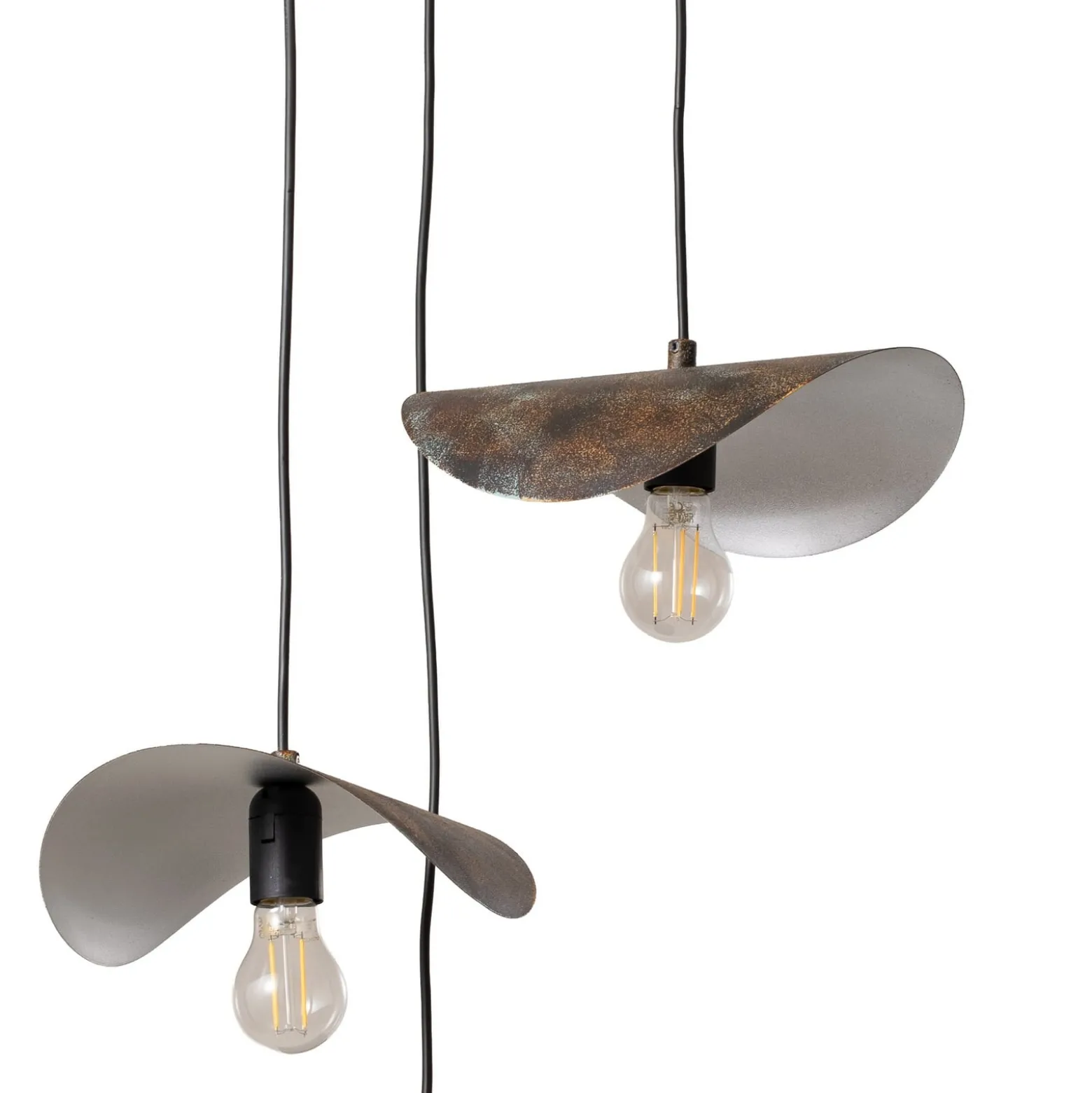 Hängeleuchte Eger, 3-flammig, schwarz, Metall, Ø 50 cm